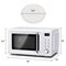 700W Countertop Microwave Oven Retro Style 20L with Auto Cooking & LED Display